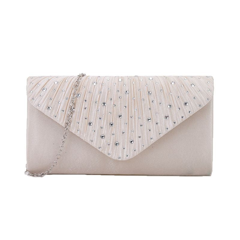 Japanese clutch pleated diamond crossbody bag