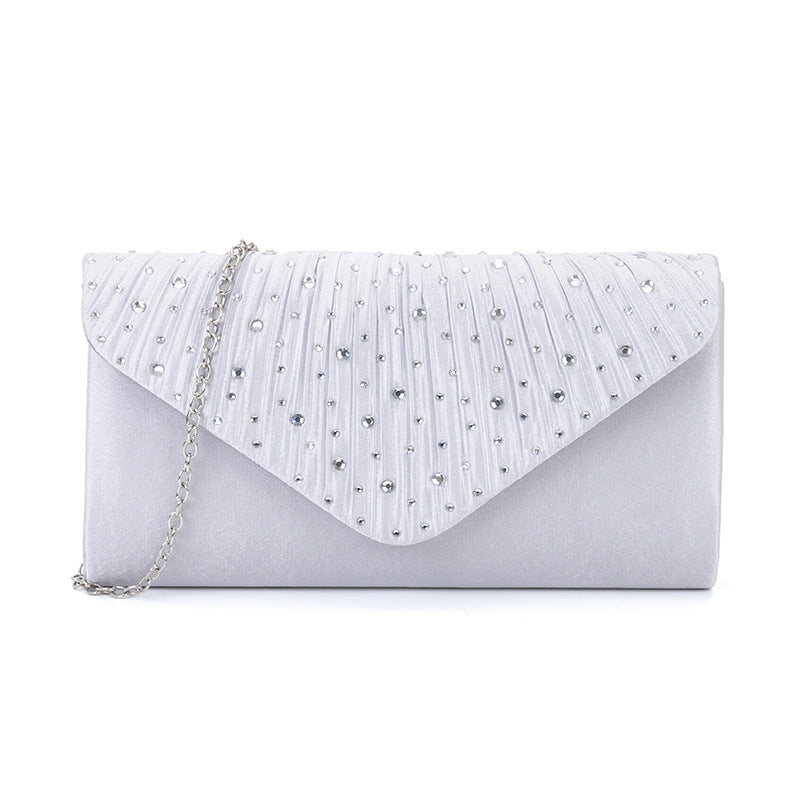 Japanese clutch pleated diamond crossbody bag