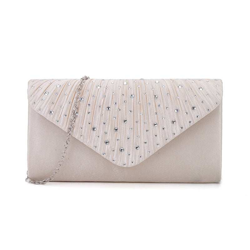 Japanese clutch pleated diamond crossbody bag