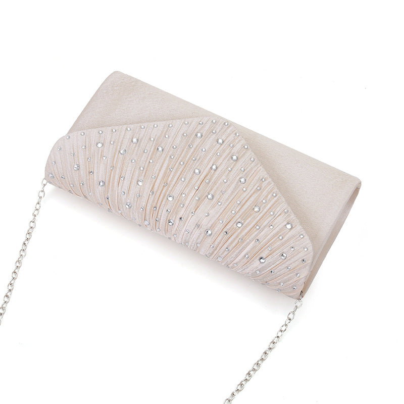 Japanese clutch pleated diamond crossbody bag