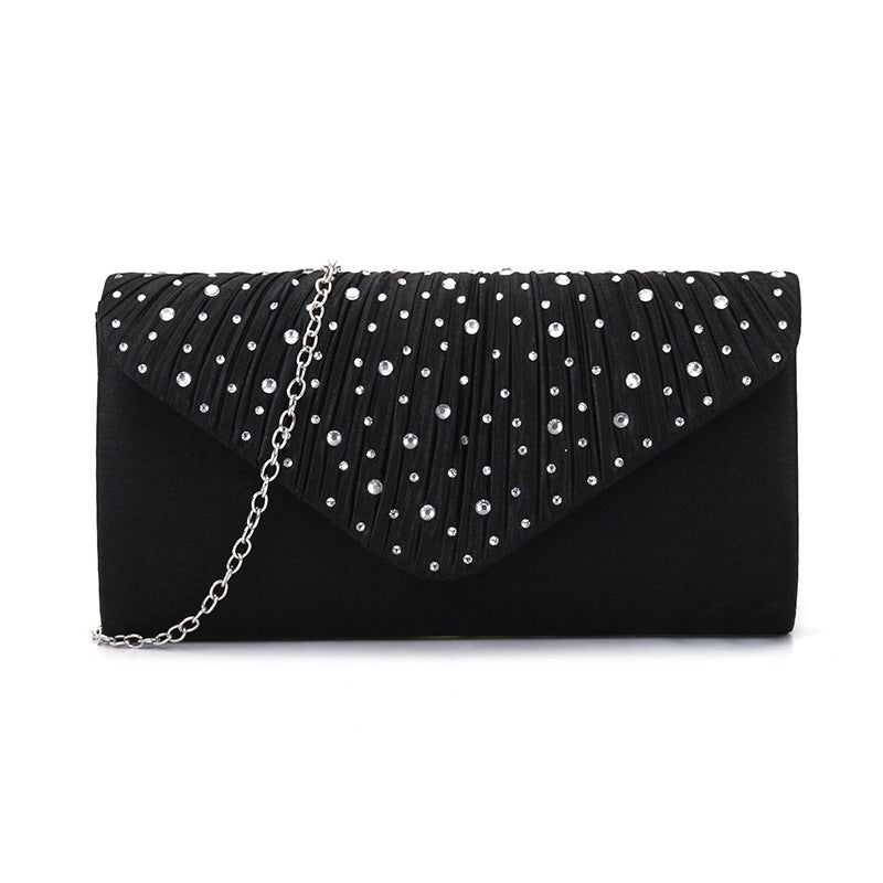 Japanese clutch pleated diamond crossbody bag