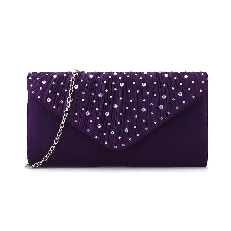 Japanese clutch pleated diamond crossbody bag